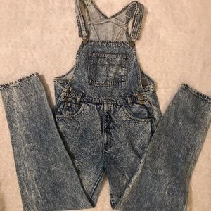 Iou vintage acid washed overalls